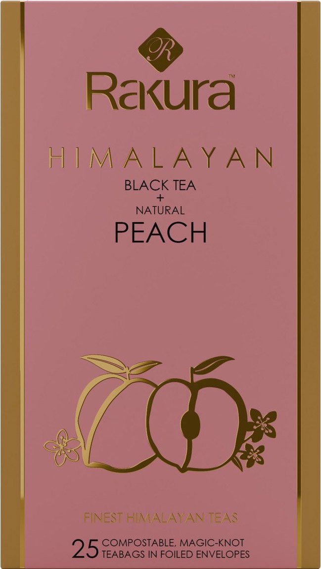Rakura Himalayan Black Tea + Natural Peach box