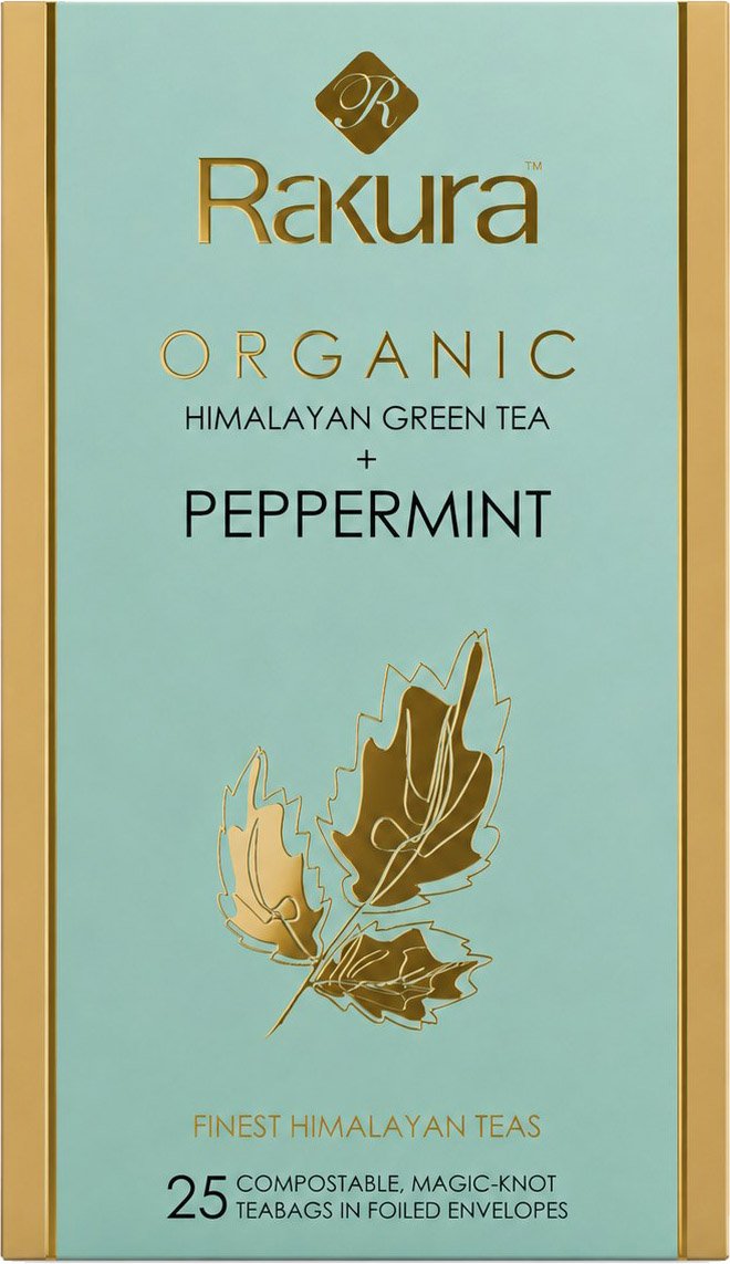 Rakura Himalayan Organic Green Tea + Peppermint box