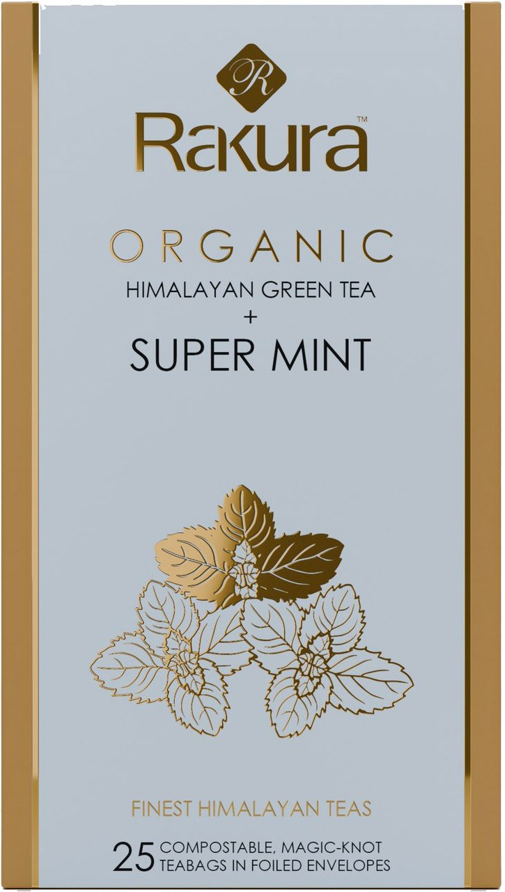 Rakura Organic Himalayan Green Tea + Super Mint box