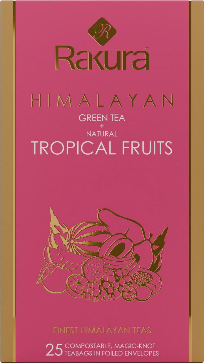 Rakura Himalayan Green Tea + Natural Tropical Fruits box