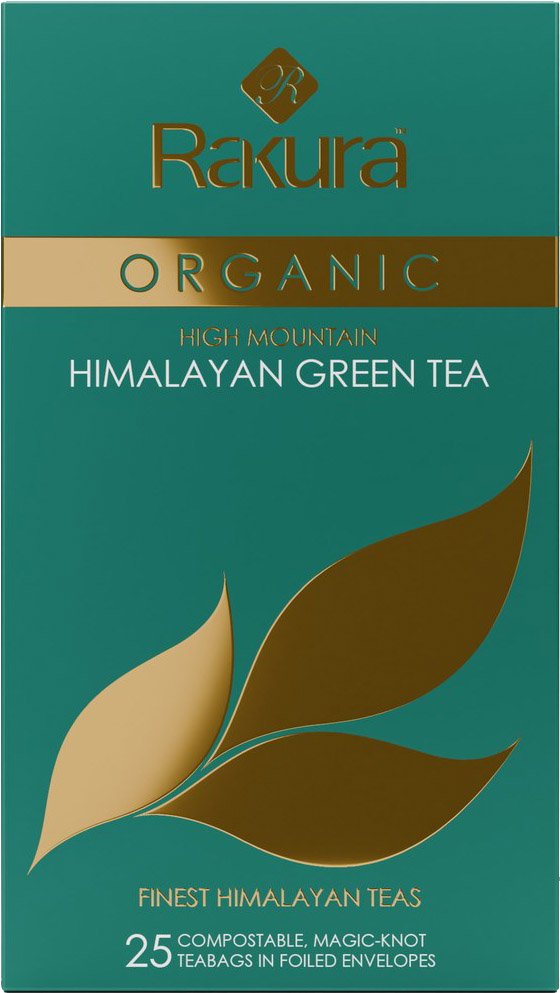Rakura Organic High Mountain Himalayan Green Tea box